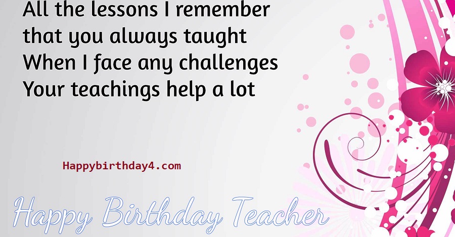 Happy Birthday Wishes for Teacher
